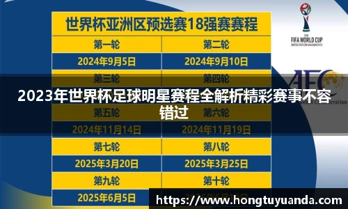 2023年世界杯足球明星赛程全解析精彩赛事不容错过